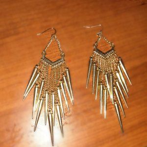 Gold Spike Earrings